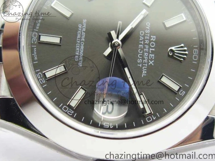 MiroTime 0701 DateJust Smooth Bezel SS Noob 1:1 Best Edition Gray Sticks Dial On Jubilee Bracelet A Packable 3505